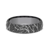 Men's Tantalum Wedding Band In Forest Detail