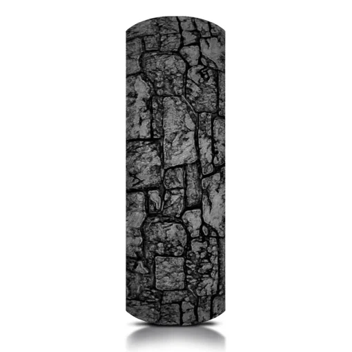 Men's Tantalum Wedding Band With Stone Wall Detail, 6.5Mm