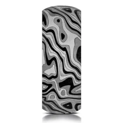 Men's Tantalum Wedding Band With Mokume Pattern, 7.5Mm