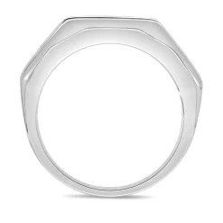 Men's Three-Row Diamond Ring With Treated Black Diamonds In 10K White Gold (2 Ct. Tw.)