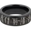 Men's Tree Wedding Band In Cobalt & Black Zirconium, 8Mm
