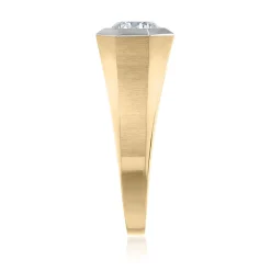 Men's Two-Tone Lab Grown Diamond Wedding Band In 14K Yellow & White Gold (1 Ct. Tw.)