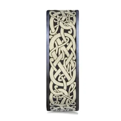 Men's Viking Knot Tantalum Band With 14K Yellow Gold, 7.5Mm
