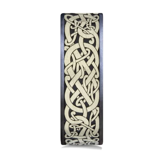 Men's Viking Knot Tantalum Band With 14K Yellow Gold, 7.5Mm