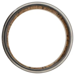 Men's Wedding Band In Wood & Black Zirconium, 8Mm