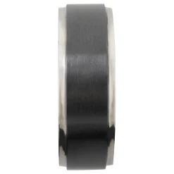 Men's Wedding Band In Wood & Black Zirconium, 8Mm