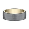Men's Wedding Band With 14K Yellow Gold Inlay In Tantalum, 6.5Mm