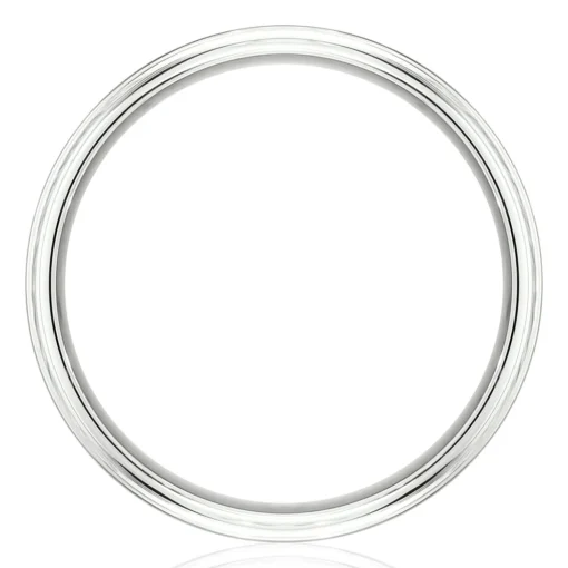 Men's Wedding Band With 10K Yellow Gold Accent In 10K White Gold, 6Mm