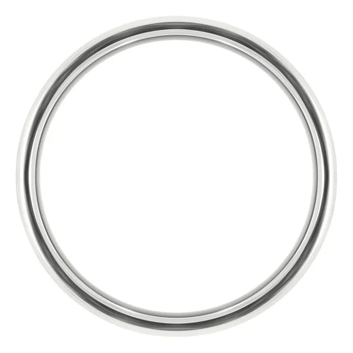 Men's Wirebrush Band In 10K White Gold, 6Mm