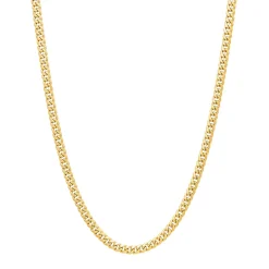Miami Cuban Link Chain In 14K Yellow Gold, 24"