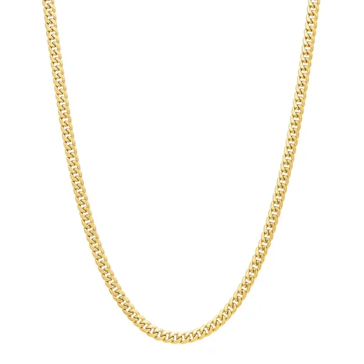 Miami Cuban Link Chain In 14K Yellow Gold, 24"