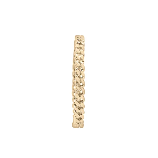 Mini Curb Link Ring In 14K Yellow Gold