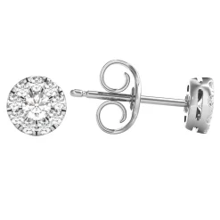 Mirabela® 1/4 Ct. Tw. Diamond Cluster Earrings In 10K White Gold