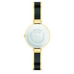 Moda Ladies' Watch In Gold-Tone And Black Ceramic, 24Mm