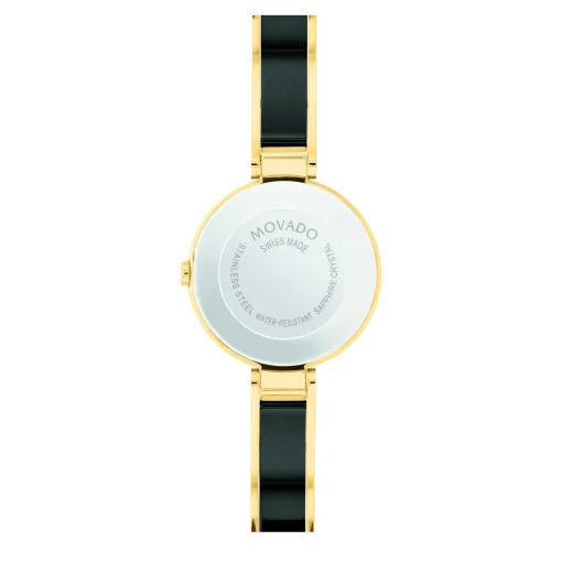 Moda Ladies' Watch In Gold-Tone And Black Ceramic, 24Mm
