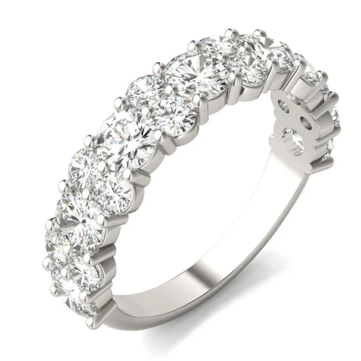 Moissanite Band In 14K White Gold (2 1/3 Ct. Tw.)