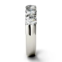 Moissanite Band With Five-Stone Setting In 14K White Gold (1 5/8 Ct. Tw.)