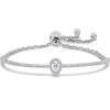 Moissanite Bolo Bracelet With Pear-Shaped Stone In Sterling Silver (3/4 Ct. Tw.)