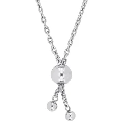 Moissanite Bolo Bracelet With Oval Stone In Sterling Silver (3/4 Ct. Tw.)