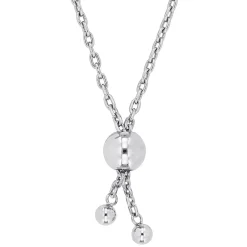 Moissanite Bolo Bracelet With Pear-Shaped Stone In Sterling Silver (3/4 Ct. Tw.)