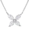 Moissanite Butterfly Necklace In Sterling Silver (2 Ct. Tw.)