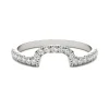 Moissanite Contour Band In 14K White Gold (1/5 Ct. Tw.)