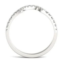Moissanite Contour Band In 14K White Gold (1/5 Ct. Tw.)
