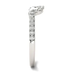Moissanite Contour Band In 14K White Gold (1/5 Ct. Tw.)