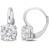 Moissanite Drop Earrings In Sterling Silver (3 1/5 Ct. Tw.)