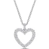 Moissanite Heart Pendant In Sterling Silver (3/5 Ct. Tw.)