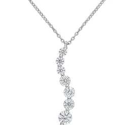 Moissanite Journey Pendant In Sterling Silver (1 1/2 Ct. Tw.)
