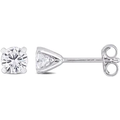 Moissanite Martini Stud Earrings In Sterling Silver (1 Ct. Tw.)