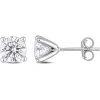 Moissanite Martini Stud Earrings In Sterling Silver (2 Ct. Tw.)
