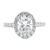 Moissanite Oval Engagement Ring In 14K White Gold (2 3/4 Ct. Tw.)