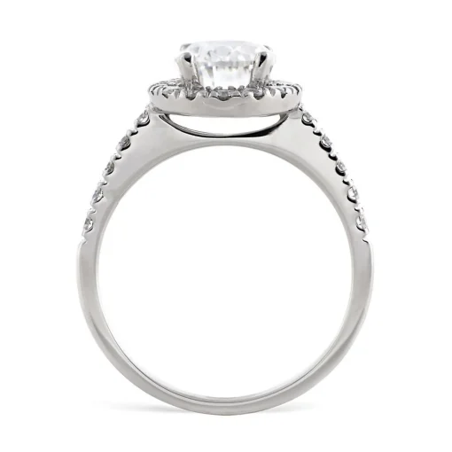 Moissanite Oval Engagement Ring In 14K White Gold (2 3/4 Ct. Tw.)