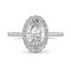 Moissanite Oval Halo Ring In 14K White Gold (2 5/8 Ct. Tw.)