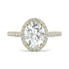 Moissanite Oval Halo Ring In 14K Yellow Gold (2 3/8 Ct. Tw.)
