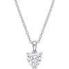 Moissanite Pendant Heart In Sterling Silver (1 Ct.)