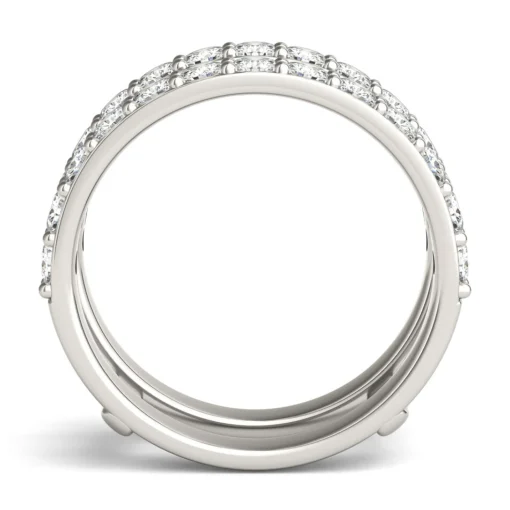 Moissanite Ring Enhancer In 14K White Gold