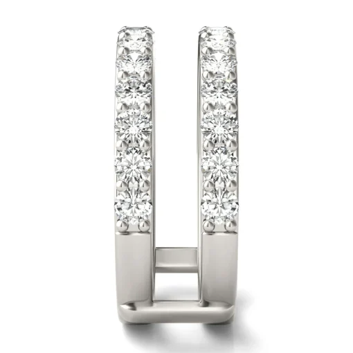 Moissanite Ring Enhancer In 14K White Gold