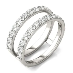 Moissanite Ring Enhancer In 14K White Gold