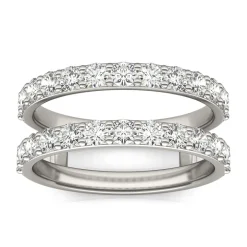 Moissanite Ring Enhancer In 14K White Gold