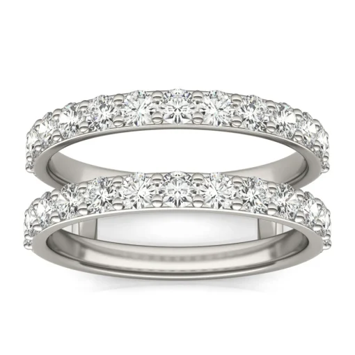 Moissanite Ring Enhancer In 14K White Gold