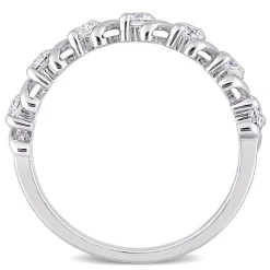 Moissanite Ring With S-Style Setting In Sterling Silver