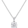 Moissanite Solitaire Pendant In Sterling Silver (1 Ct.)
