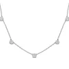 Moissanite Station Necklace In Sterling Silver (2 1/4 Ct. Tw.)