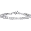 Moissanite Tennis Bracelet With Spacer Bars In Sterling Silver (4 1/2 Ct. Tw.)