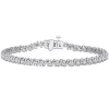 Moissanite Tennis Bracelet With "S" Links In Sterling Silver (2 3/4 Ct. Tw.)