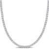 Moissanite Tennis Necklace In Sterling Silver (12 1/2 Ct. Tw.)