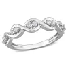Moissanite Twist Ring In Sterling Silver (1/4 Ct. Tw.)